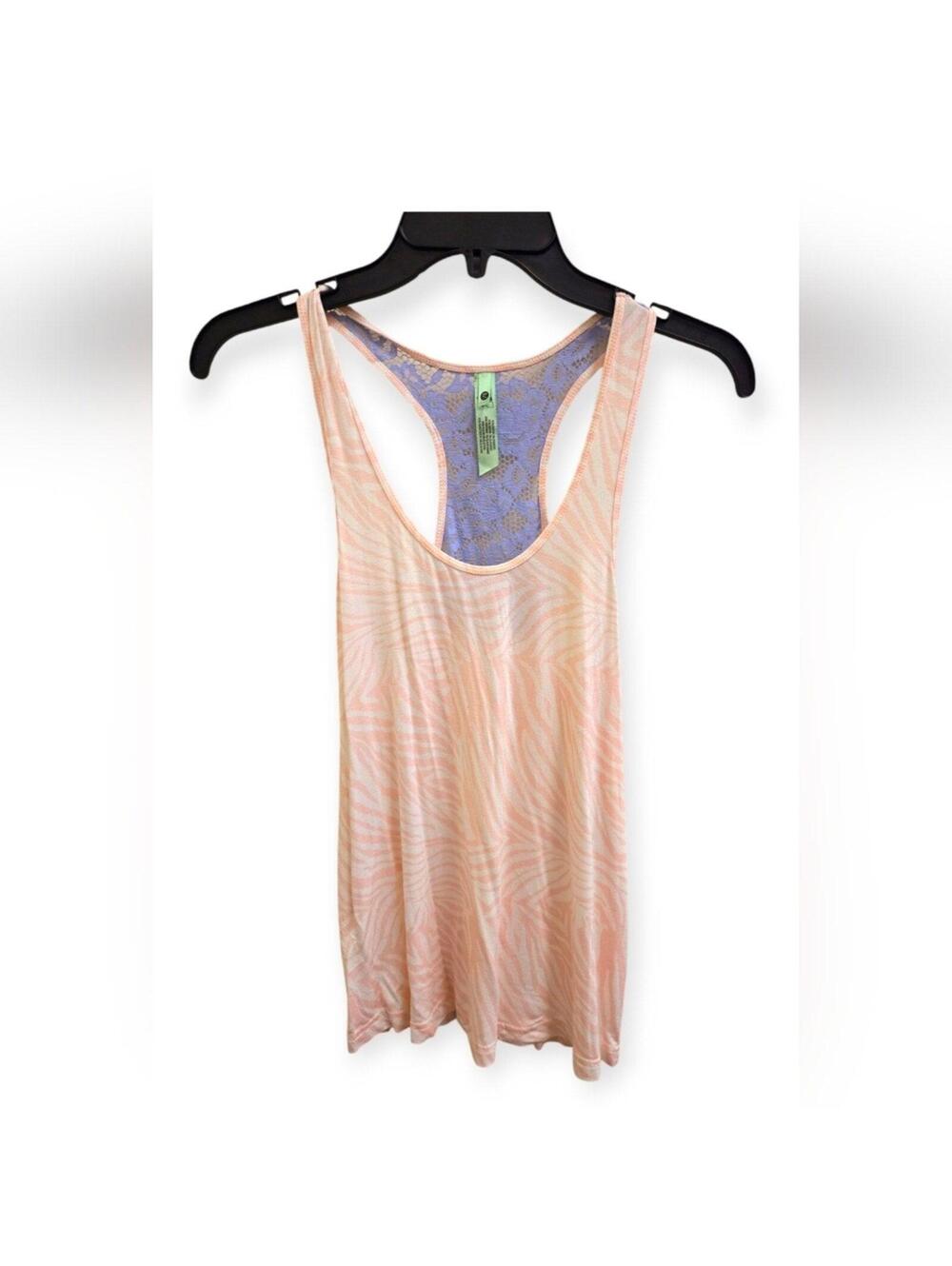 NWT M pink striped tank top